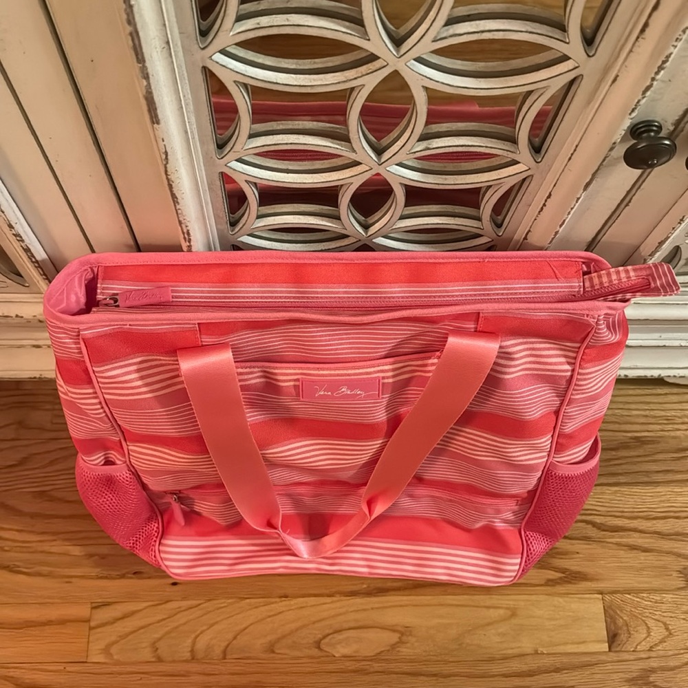 Vera Bradley Pink Striped Tote - Picture 11 of 14